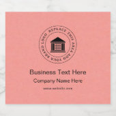 Firmenlogo | Name | Slogan-Website Bierflaschenetikett (Einzelnes Label)