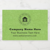 Firmenlogo | Name | Slogan-Website Lebensmitteletikett (Einzelnes Label)
