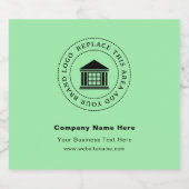 Firmenlogo | Name | Slogan-Website Schaumweinetikett (Einzelnes Label)