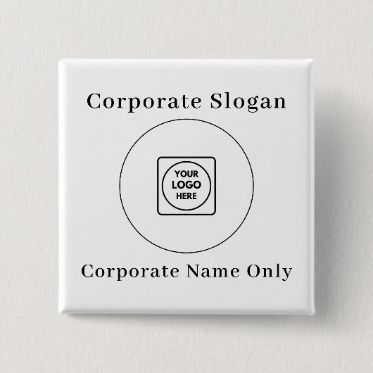 Firmenlogo Name Slogan Werbedesign Button (Vorderseite)