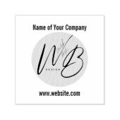 Firmenlogo Name Website Custom Gummi Permastempel (Design)
