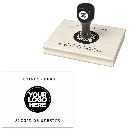 Firmenlogo, Name, Website Gummistempel (Stempel)