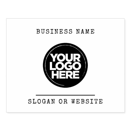 Firmenlogo, Name, Website Gummistempel (Prägung)