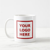 Firmenlogo Name Website Mitarbeiter Werbeartikel Kaffeetasse (Links)