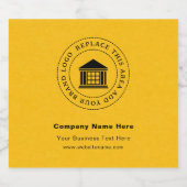 Firmenlogo | Name | Website Schaumweinetikett (Einzelnes Label)