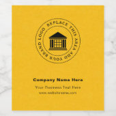 Firmenlogo | Name | Website | Slogan Custom Weinetikett (Einzelnes Label)