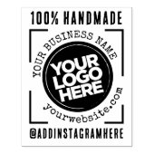 Firmenlogo, Name, Website, Soziales, Handmade Gummistempel (Prägung)