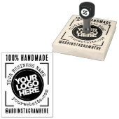 Firmenlogo, Name, Website, Soziales, Handmade Gummistempel (Stempel)