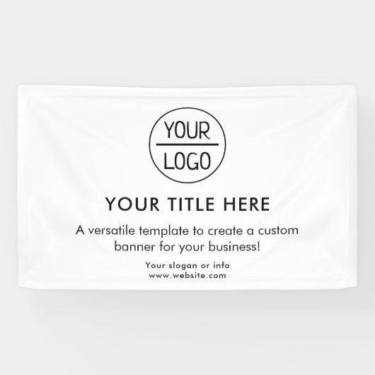 Firmenlogo | Navy Blue Beruflich 5' Banner (Horizontal)