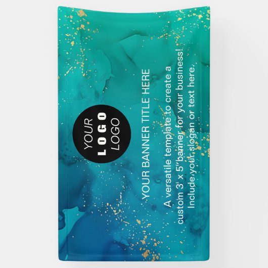 Firmenlogo | Navy Blue Beruflich Banner (Vertikal)