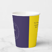 Firmenlogo | Navy Blue & Gold Minimal Custom Pappbecher (Links)