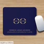 Firmenlogo Navy Blue Gold Mousepad