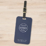 Firmenlogo | Navy Blue Promotion Travel Gepäckanhänger<br><div class="desc">Eine einfache,  speziell für die Marine konzipierte,  blaue Gepäckschablone in modernem minimalistischem Stil,  die mit Ihrem Firmenlogo,  Slogan und Geschäftsdetails leicht aktualisiert werden kann. #luggagetag #logo</div>