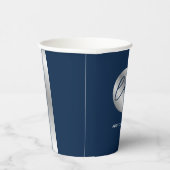 Firmenlogo Navy & Silber Geschäft gekennzeichnet Pappbecher (Rechts)