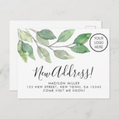 Firmenlogo Neue Adresse Umzug Ankündigungspostkarte (Vorne/Hinten)