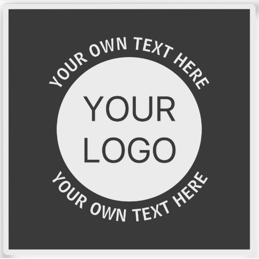 Firmenlogo oder Bild- und Bearbeitungstext Aufkleber (Vorderseite)