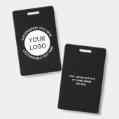 Firmenlogo oder Bild- und Bearbeitungstext Ausweis (Vorder- & Rückseite)