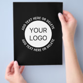 Firmenlogo oder Bild- und Bearbeitungstext Flyer (Hand)