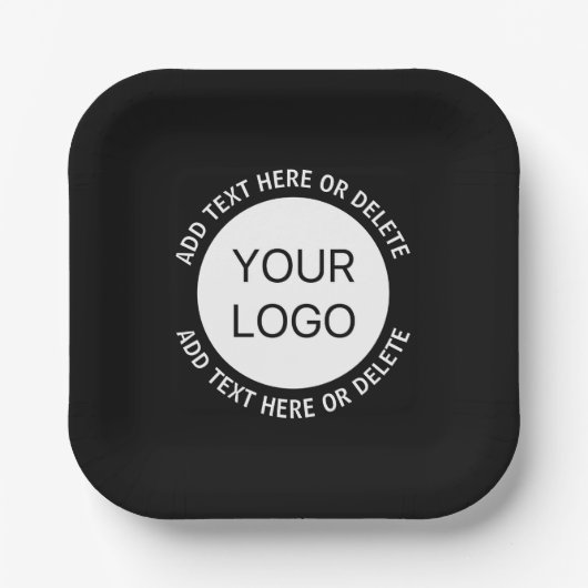 Firmenlogo oder Bild- und Bearbeitungstext Pappteller (Vorderseite)