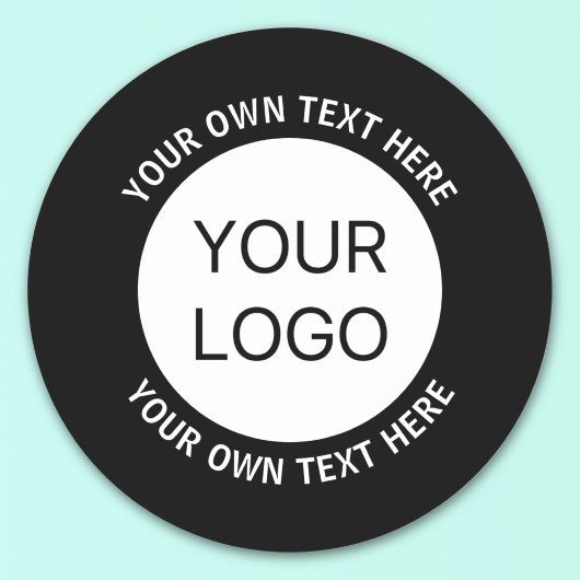 Firmenlogo oder Bild- und Bearbeitungstext Runder Aufkleber