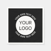 Firmenlogo oder Bild- und Bearbeitungstext Serviette (Vorderseite)