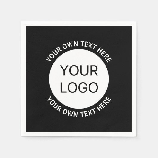Firmenlogo oder Bild- und Bearbeitungstext Serviette (Vorderseite)