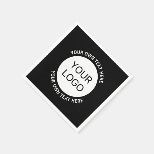 Firmenlogo oder Bild- und Bearbeitungstext Serviette (Ecke)