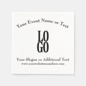 Firmenlogo oder Firmenbenutzerdefiniertes Logo mit Serviette (Vorderseite)