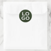 Firmenlogo oder Firmenlogo für "Forest Green" Runder Aufkleber (Tasche)