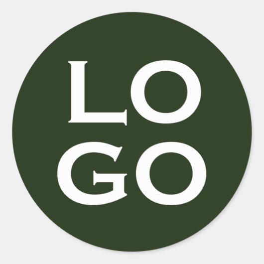 Firmenlogo oder Firmenlogo für "Forest Green" Runder Aufkleber (Vorderseite)