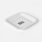 Firmenlogo oder Firmenlogo in Weiß Pappteller (Gewinkelt)