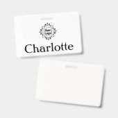 Firmenlogo oder Firmenname Ausweis (Vorder- & Rückseite)