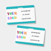 Firmenlogo oder Foto-Name-Abzeichen Ausweis (Vorder- & Rückseite)