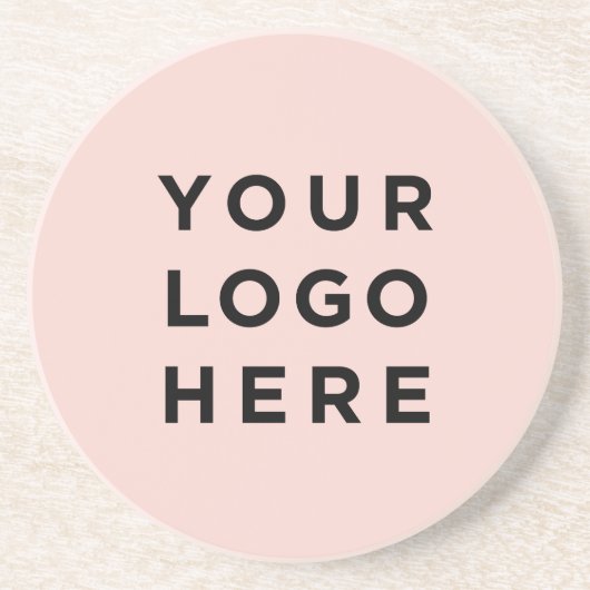 Firmenlogo oder Foto Rosa Stein Sandkasten Unterse Getränkeuntersetzer (Vorne)