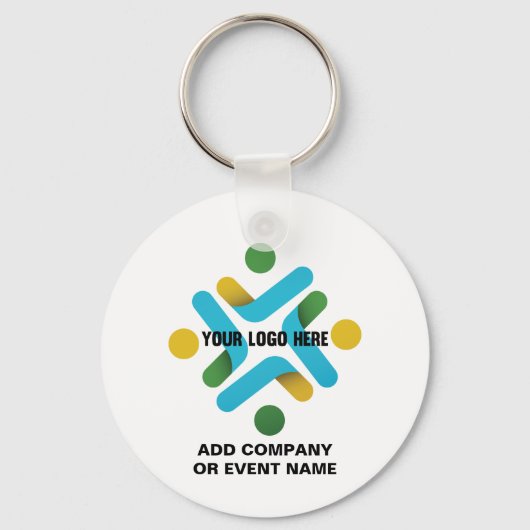 Firmenlogo oder Geschäftsereignis Ihr eigener Text Schlüsselanhänger (Vorderseite)
