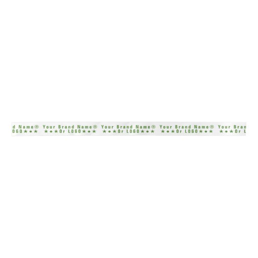 Firmenlogo oder grüner Text Firmenmarke minimal Satinband (Vorderseite)