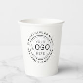 Firmenlogo oder Markenbezeichnung Moderne Beruflic Pappbecher (Vorderseite)