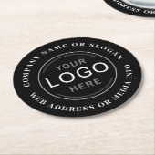 Firmenlogo oder Markenbezeichnung Moderne Beruflic Runder Pappuntersetzer (Angewinkelt)