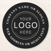 Firmenlogo oder Markenbezeichnung Moderne Beruflic Runder Pappuntersetzer (Vorderseite)