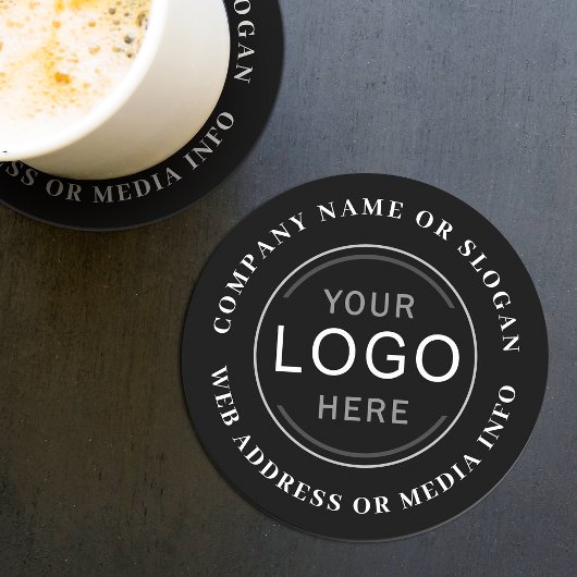 Firmenlogo oder Markenbezeichnung Moderne Beruflic Runder Pappuntersetzer