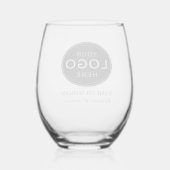 Firmenlogo oder Markenbezeichnung Moderne Beruflic Weinglas Ohne Stiel (Rückseite)