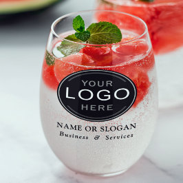 Firmenlogo oder Markenbezeichnung Moderne Beruflic Weinglas Ohne Stiel