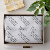 Firmenlogo oder schwarzer Text Firmenname in Farbe Seidenpapier (Geschenk)