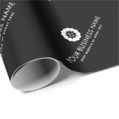 Firmenlogo oder Symbol + Firmenmarke schwarz Geschenkpapier (Rolleneckpunkt)