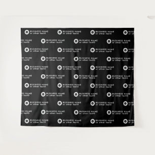Firmenlogo oder Symbol +Firmenname Schwarzer Hinte Wandteppich