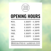 Firmenlogo - Öffnungszeiten Fensteraufkleber (Blatt 3)