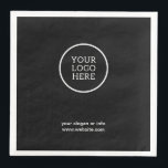 Firmenlogo | Papierservietten<br><div class="desc">Ein elegantes,  individuelles Business Paper Servietten Template in modernem minimalistischem Stil,  das mit Ihrem Firmenlogo und Firmenlogo oder info leicht aktualisiert werden kann. Wenn Sie Hilfe bei der Personalisierung dieses Produktes benötigen,  kontaktieren Sie mich bitte über den Meldungsknopf und ich helfe Ihnen gerne.</div>