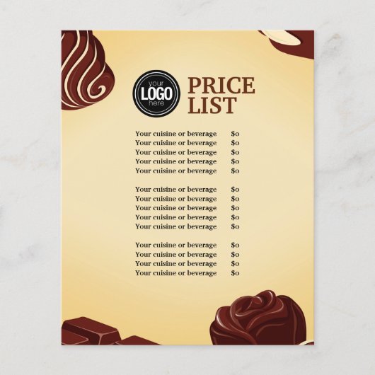 Firmenlogo personalisieren | Chocolate Company Flyer (Vorne)