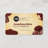 Firmenlogo personalisieren | Chocolate Company Visitenkarte (Vorderseite)