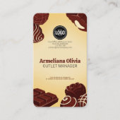 Firmenlogo personalisieren | Chocolate Company Visitenkarte (Vorderseite)